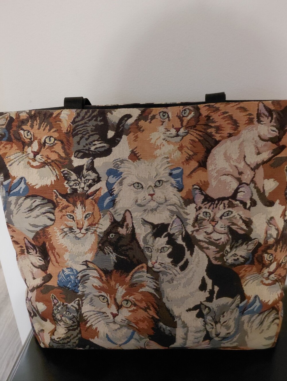 Danny K. Tapestry Cat-Pattern Tote Bag